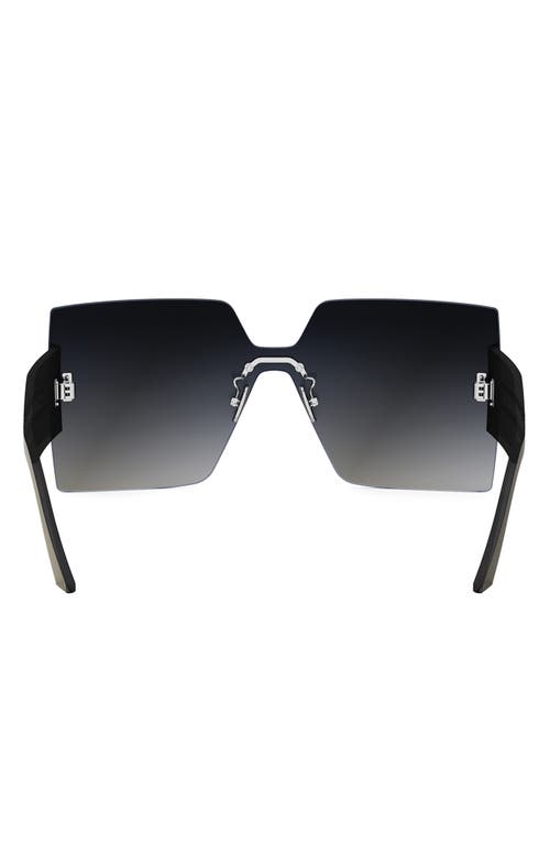 Dior 'club M5u Rectangular Shield Sunglasses In Shiny Palladium/gradient