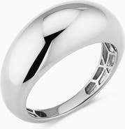 Oradina Sterling Silver Bold High Polish Dome Band