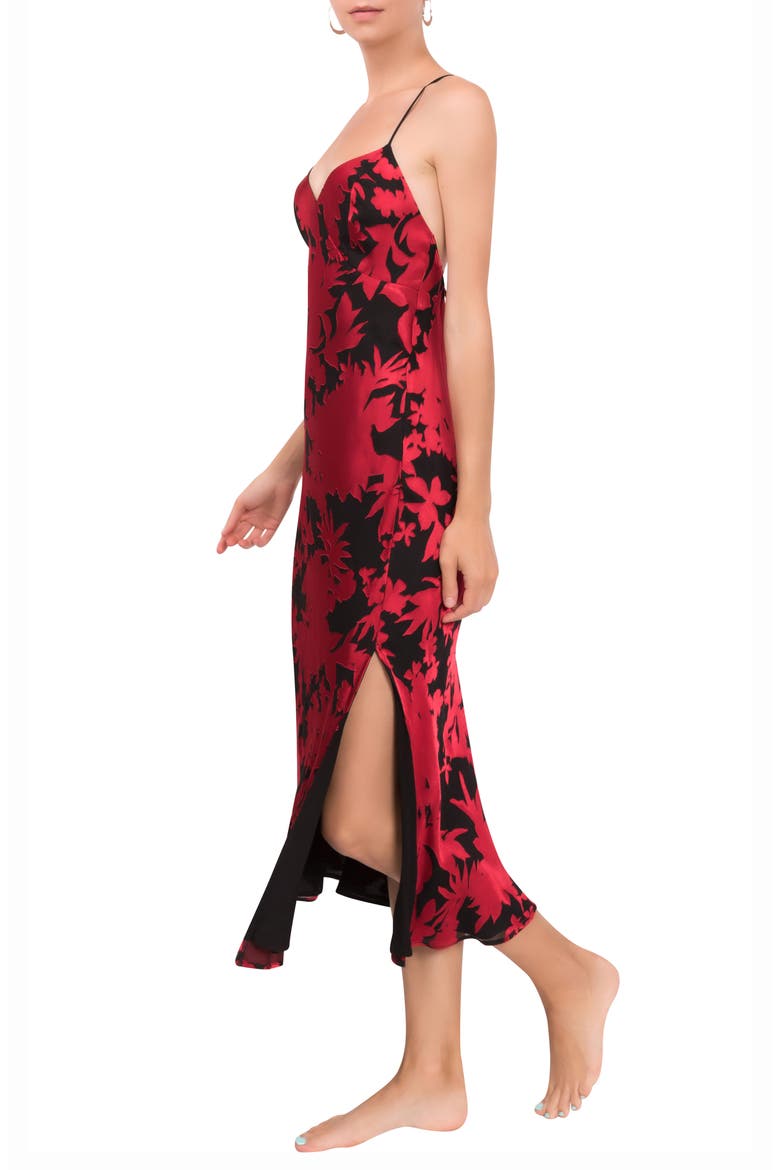 Joan Floral Strappy Nightgown, Alternate, color, RED BLACK FLORAL