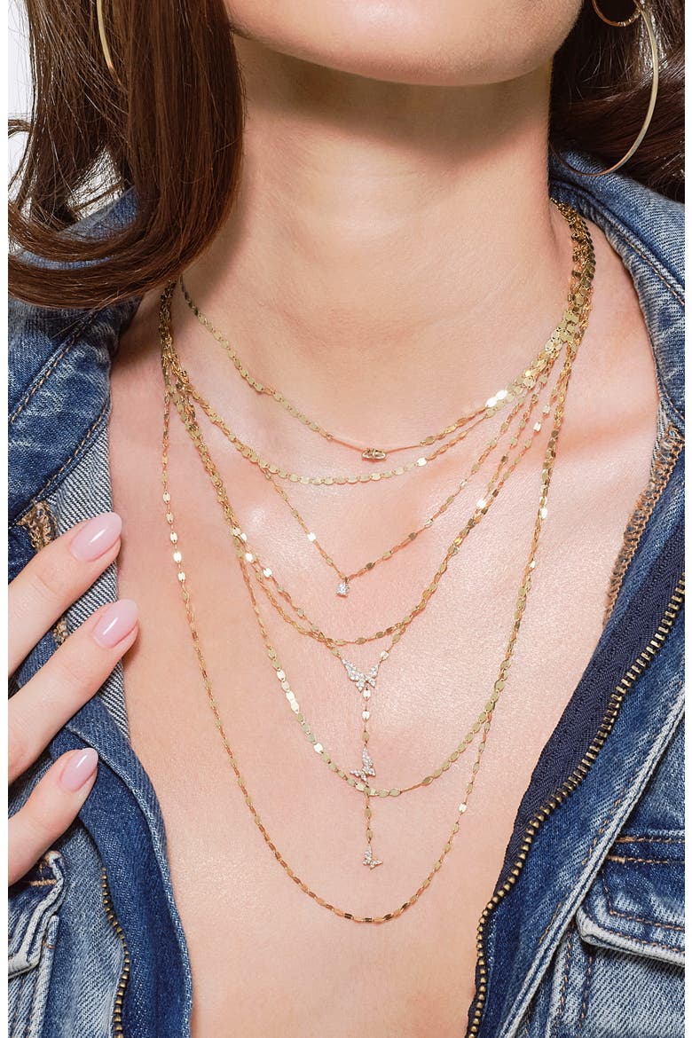 Sienna Triple Strand Necklace, Alternate, color, 14K YELLOW GOLD