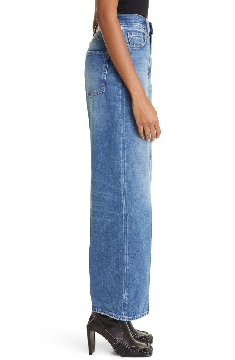 Acne Studios Cassidy High Waist Wide Leg Jeans, Alternate, color,