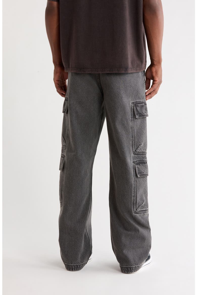 Clark Baggy Cargo Jeans, Alternate, color, BLACK