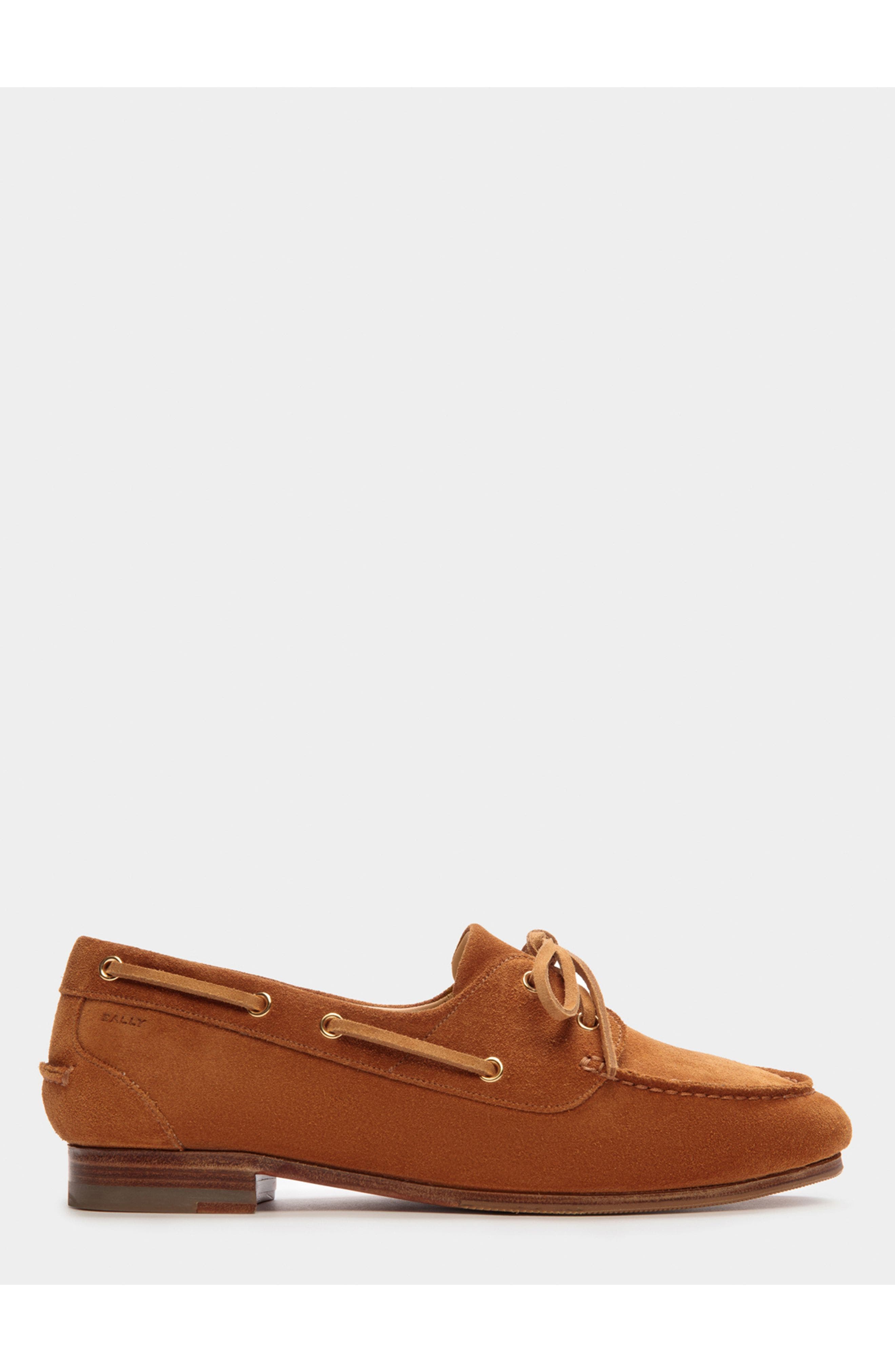 Bally Plume Moccasin in Suede, Main, color, Deserto 22