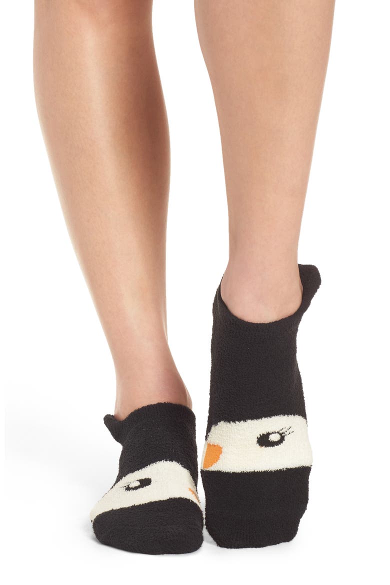 Butter Ankle Socks, Alternate, color, BLACK PENGUIN