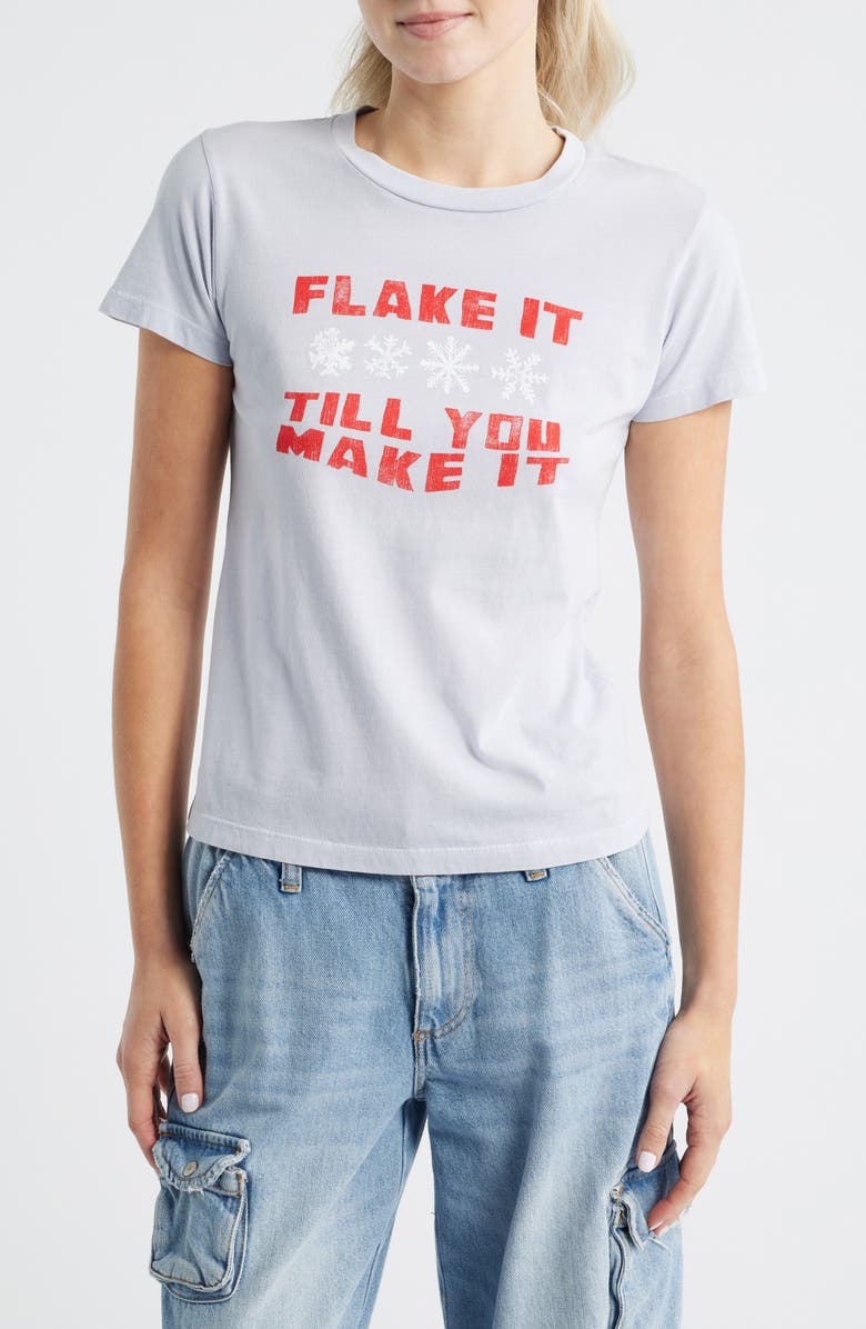 Daydreamer Flake It till You Make It Cotton Graphic T-Shirt, Main, color, Light Dusk