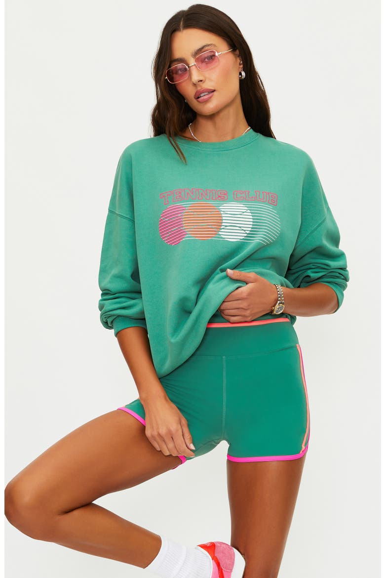 Devyn Oversized Graphic Sweatshirt, Alternate, color, RALLY GREEN COLORBLOCK