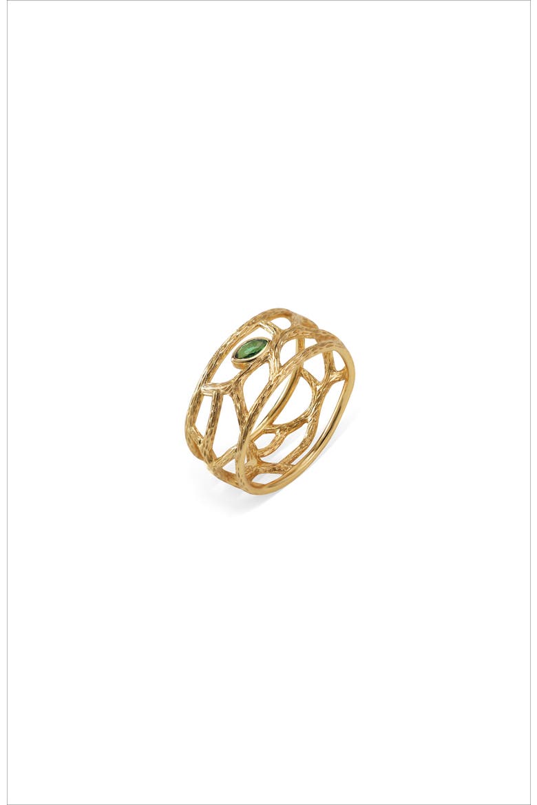 Verdant Whisper Ring, Alternate, color, Gold & Green