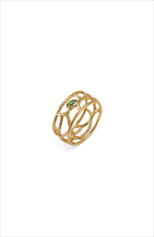 Rc Retro Chic Verdant Whisper Ring In Gold