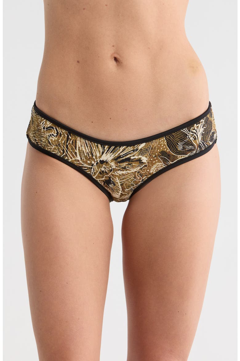 Frankie Print Swim Bottoms, Main, color, OLIVE