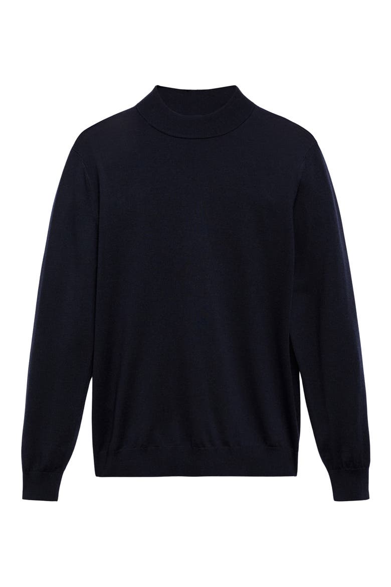 Turtleneck Wool Sweater, Alternate, color, NAVY