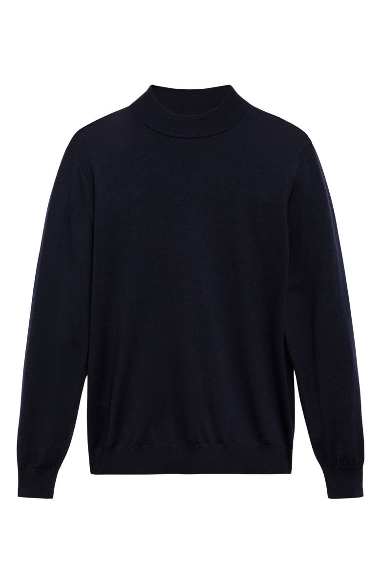 MANGO Turtleneck Wool Sweater, Alternate, color, Navy