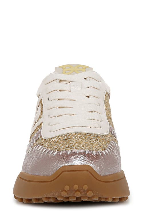 Sam Edelman Langley Woven Sneaker In Natural/gold