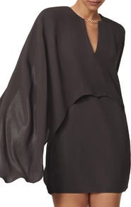 Reiss Cassidy Long Sleeve Cape Minidress