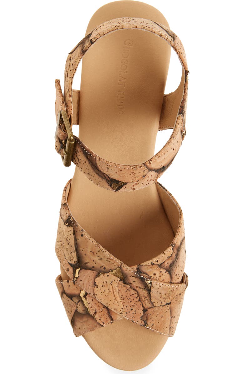 Chocolat Blu Cork Platform Sandal, Alternate, color, Gold Cork