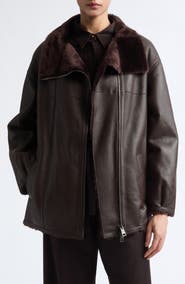 Herno Classic Zip Genuine Shearling Jacket