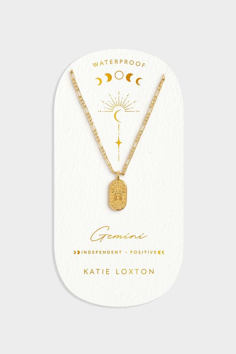 'Gemini' Waterproof Gold Zodiac Necklace