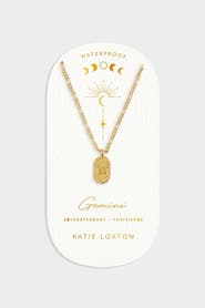 Katie Loxton 'Gemini' Waterproof Gold Zodiac Necklace