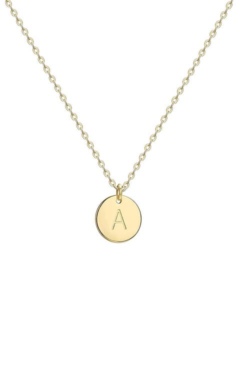 'A' Initial Pendant Necklace