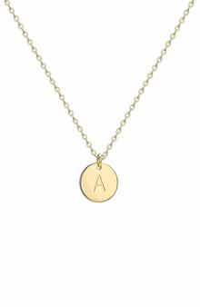 House of Frosted 'A' Initial Pendant Necklace