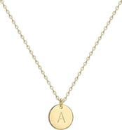 House of Frosted 'A' Initial Pendant Necklace