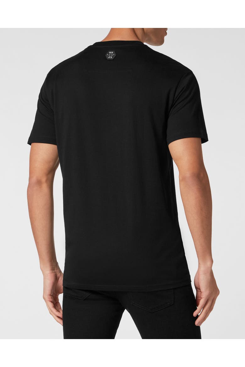 T-Shirt Round Neck Ss Skeleton Men, Alternate, color, black