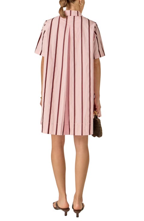 Striped Kaftan Minidress