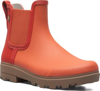 Bottes noires en cuir à plateforme MM6 Maison Margiela en solde