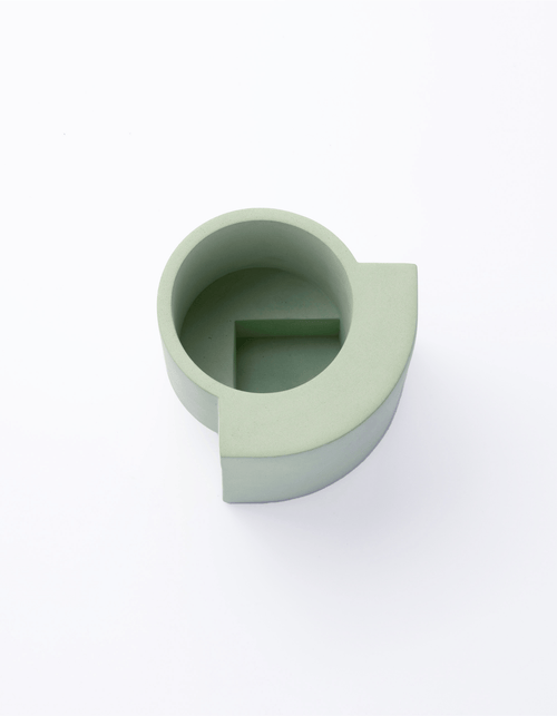 Tortuga Forma Platform Planter Concrete In Green