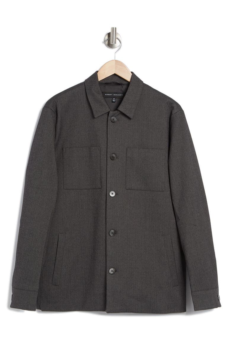 Robert Barakett Corsa Herringbone Shirt Jacket, Alternate, color, Dark Charc