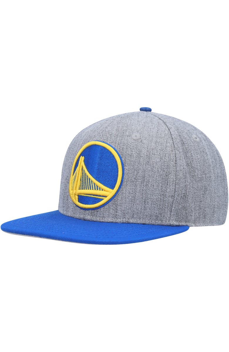 PRO STANDARD Men's Pro Standard Gray/Royal Golden State Warriors Classic Logo Two-Tone Snapback Hat, Alternate, color, Gray