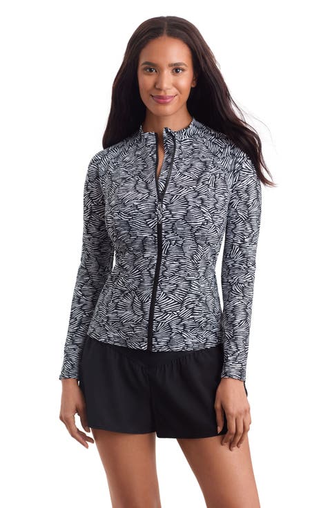 Long Sleeve Full Zip Chlorine Resistant Sunshirt