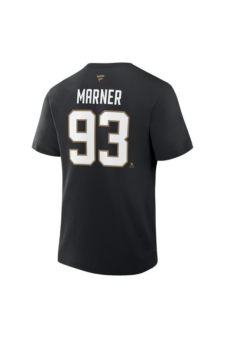 Men's Fanatics Mitch Marner Black Vegas Golden Knights Authentic Stack Name & Number T-Shirt, Alternate, color, Black