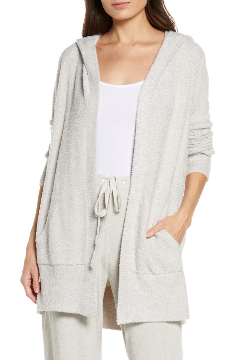 CozyChic™ Long Hooded Cardigan, Main, color, OYSTER
