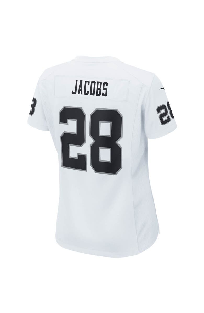 Nike Women's Nike Josh Jacobs White Las Vegas Raiders Player Game Team Jersey, Alternate, color,
