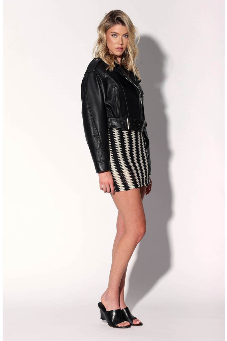 Alexi Leather Jacket, Alternate, color, Black