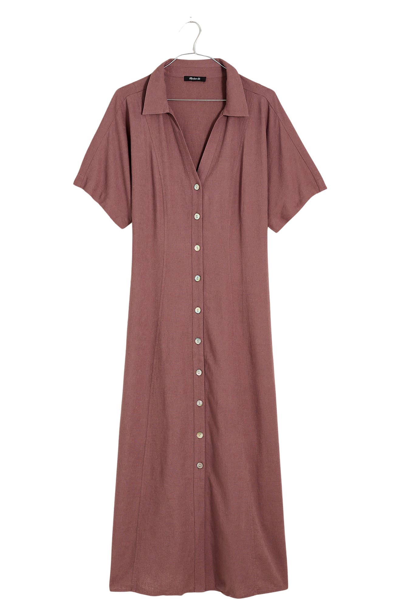 Madewell Short Sleeve Button-Up Midi Shirtdress