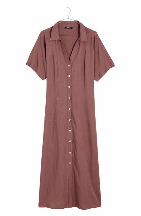 Madewell Short Sleeve Button-Up Midi Shirtdress