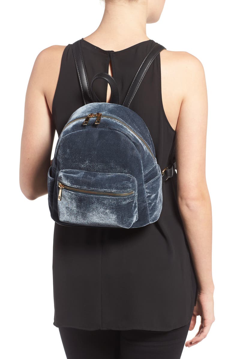 BP. Mini Velvet Backpack, Alternate, color,