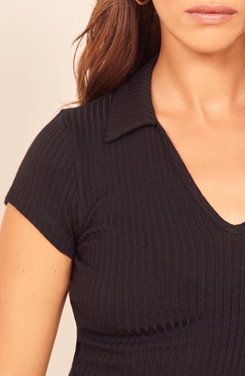 Reformation Ludo Ribbed Crop Top, Alternate, color, 