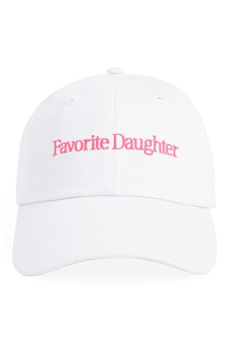 Classic Logo Heart Cotton Twill Baseball Cap, Main, color, WHITE / PINK