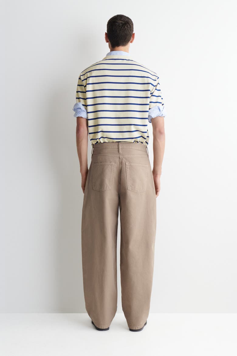 Mallow Relaxed-fit Barrel-leg Jeans, Alternate, color, BEIGE
