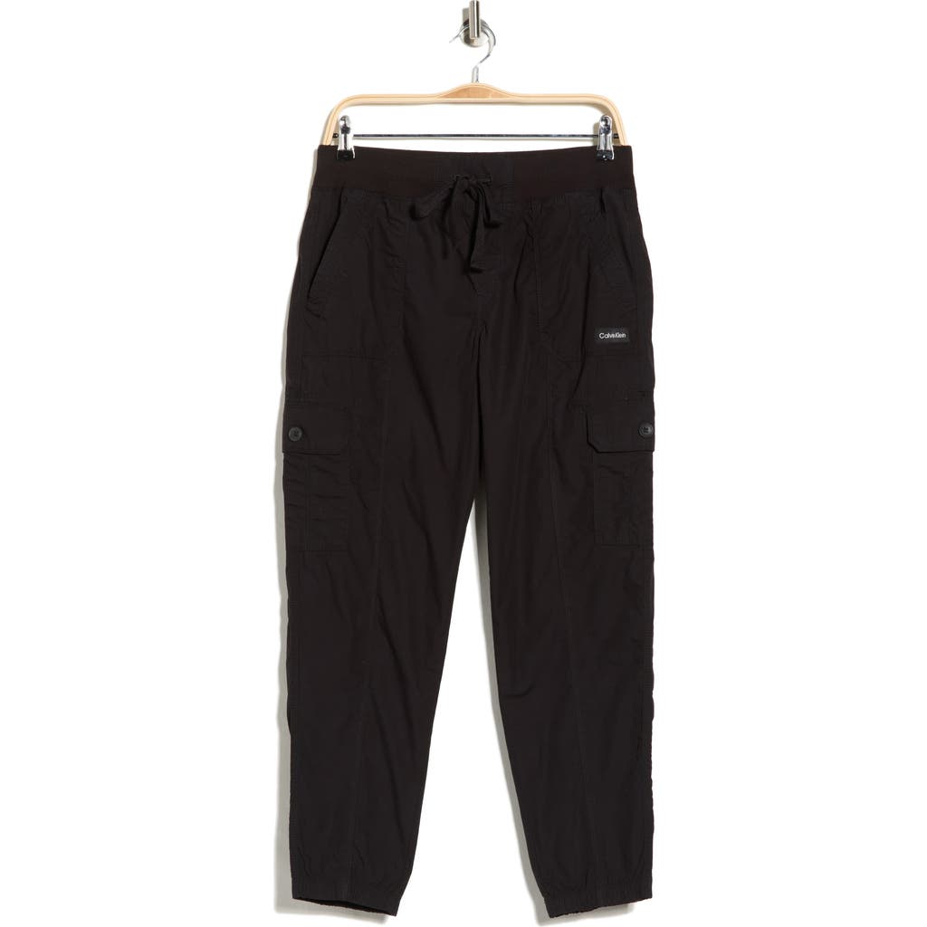 Calvin Klein Performance Cargo Joggers In Black