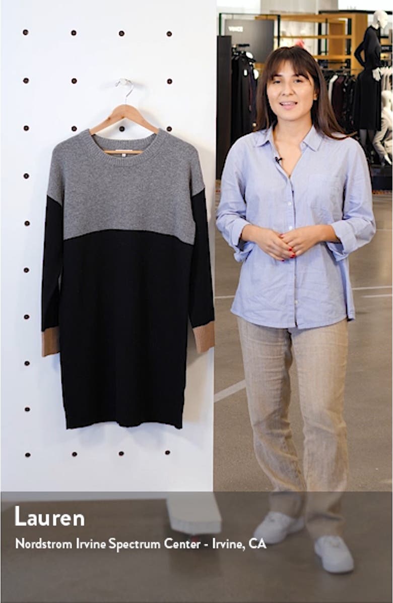 Colorblock Sweater Dress, sales video thumbnail