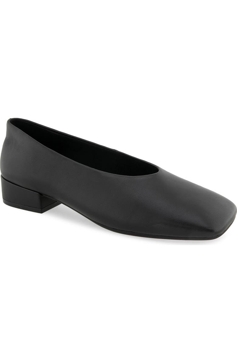 Aerosoles Nannie Square Toe Pump, Main, color, Black Leather