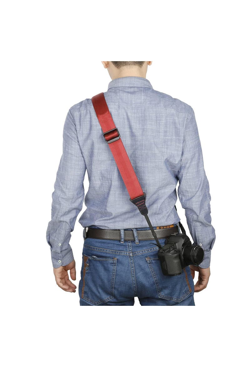 NS-203 Nylon-Webbed Camera Strap with Gel Shoulder Strap for DSLR's and Binoculars, Alternate, color, Black