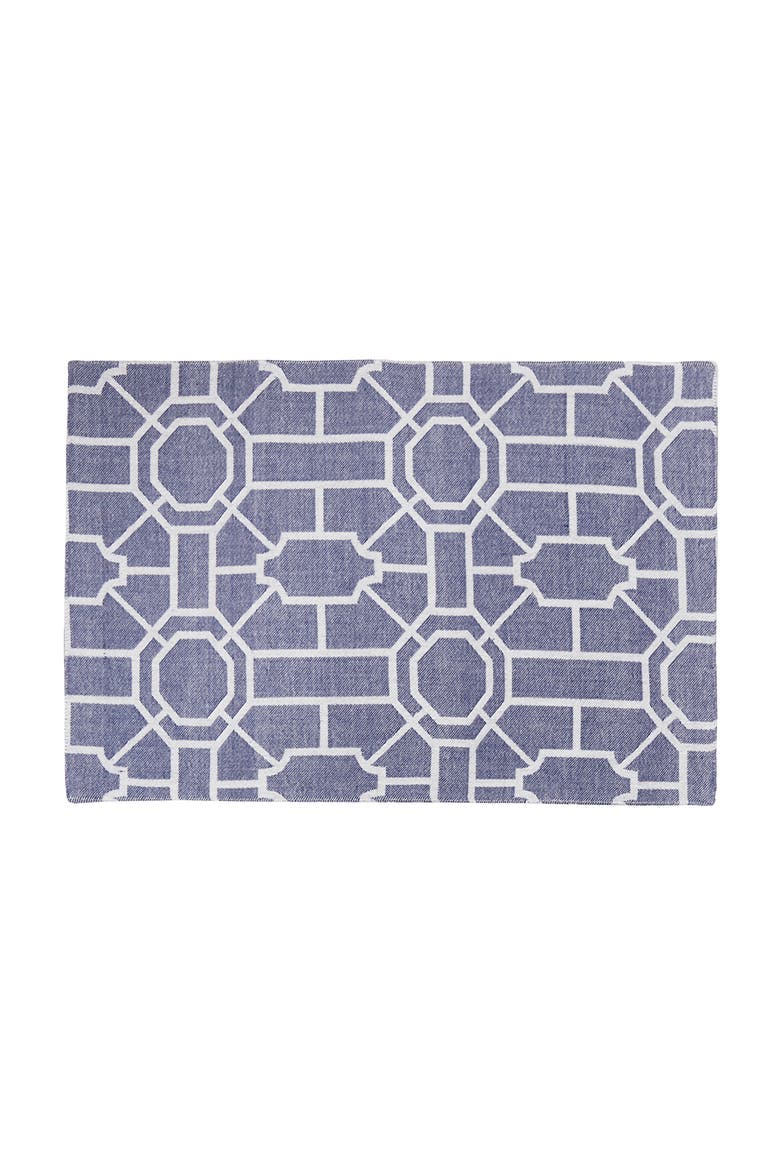 Trellis Placemats Set of 6, Main, color, Blue