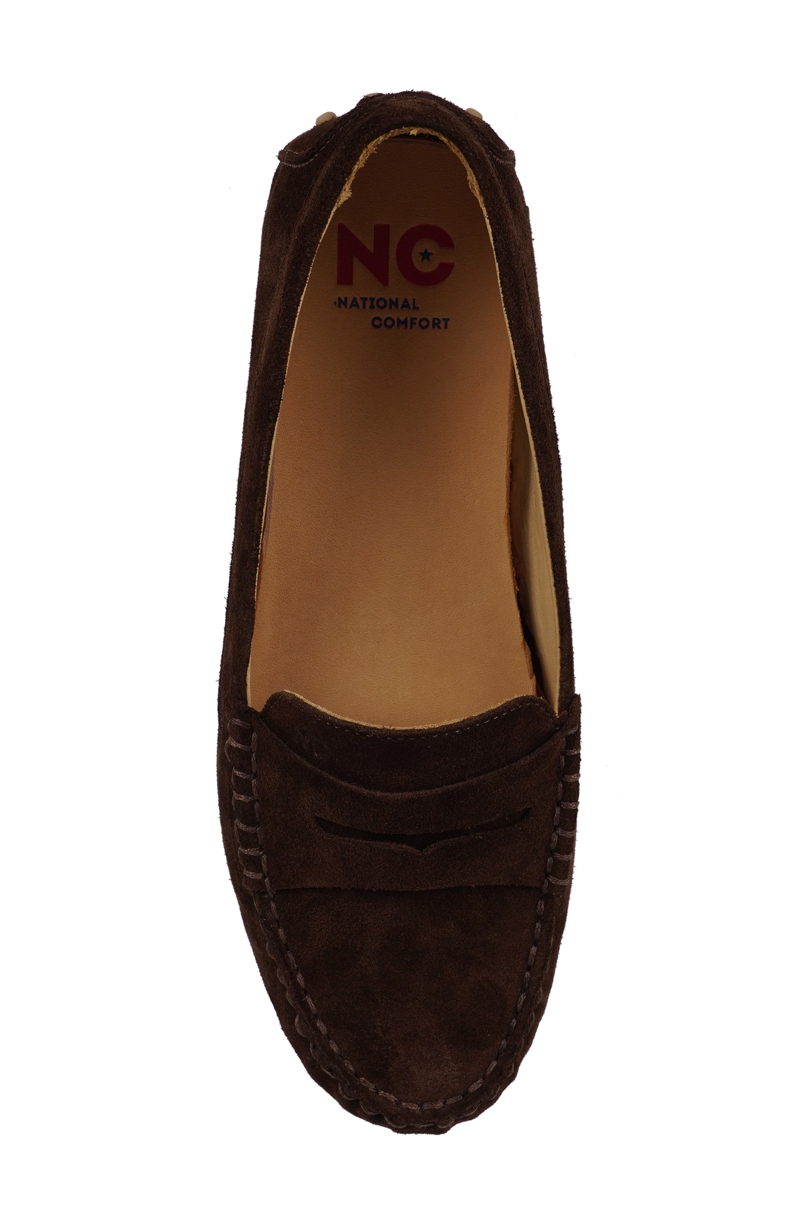 Talulah Penny Loafer, Alternate, color, BROWN SUEDE
