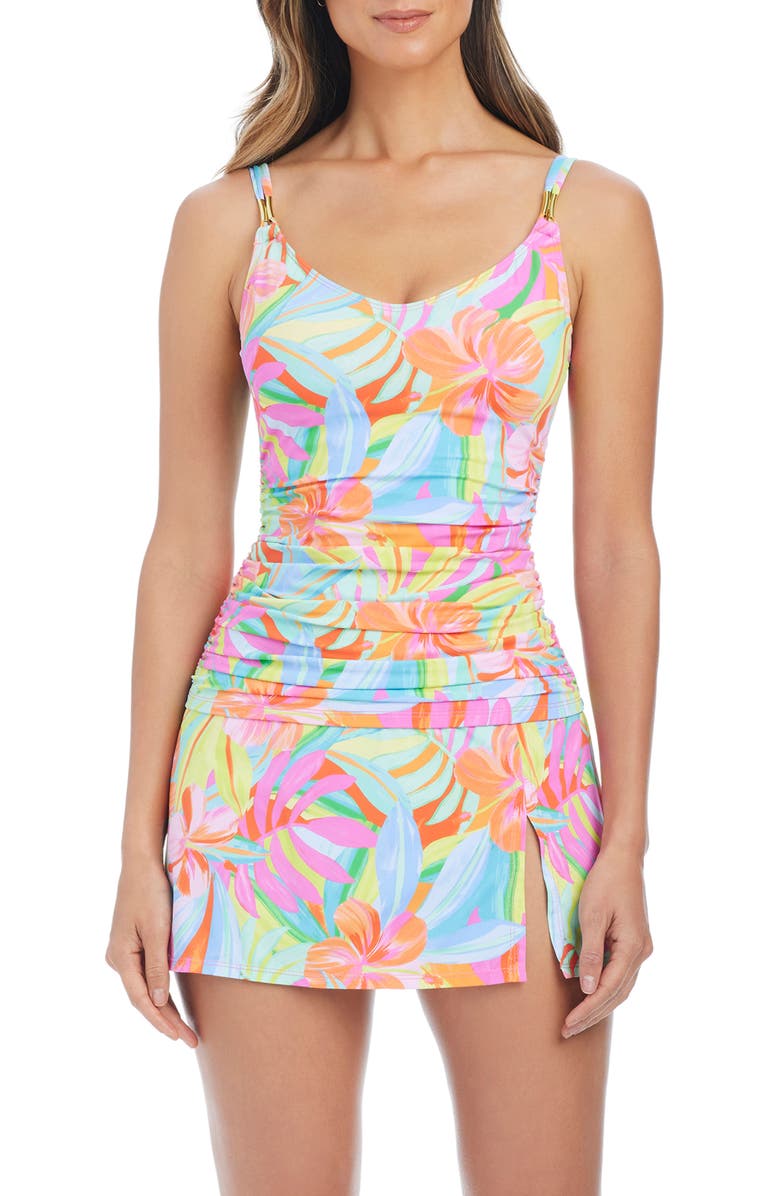 BLEU by Rod Beattie High Waist Skirted Bikini Bottoms, Alternate, color, 