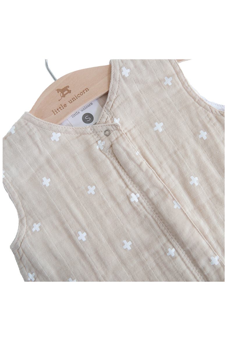Cotton Muslin Wearable Blanket, Alternate, color, TAUPE CROSS