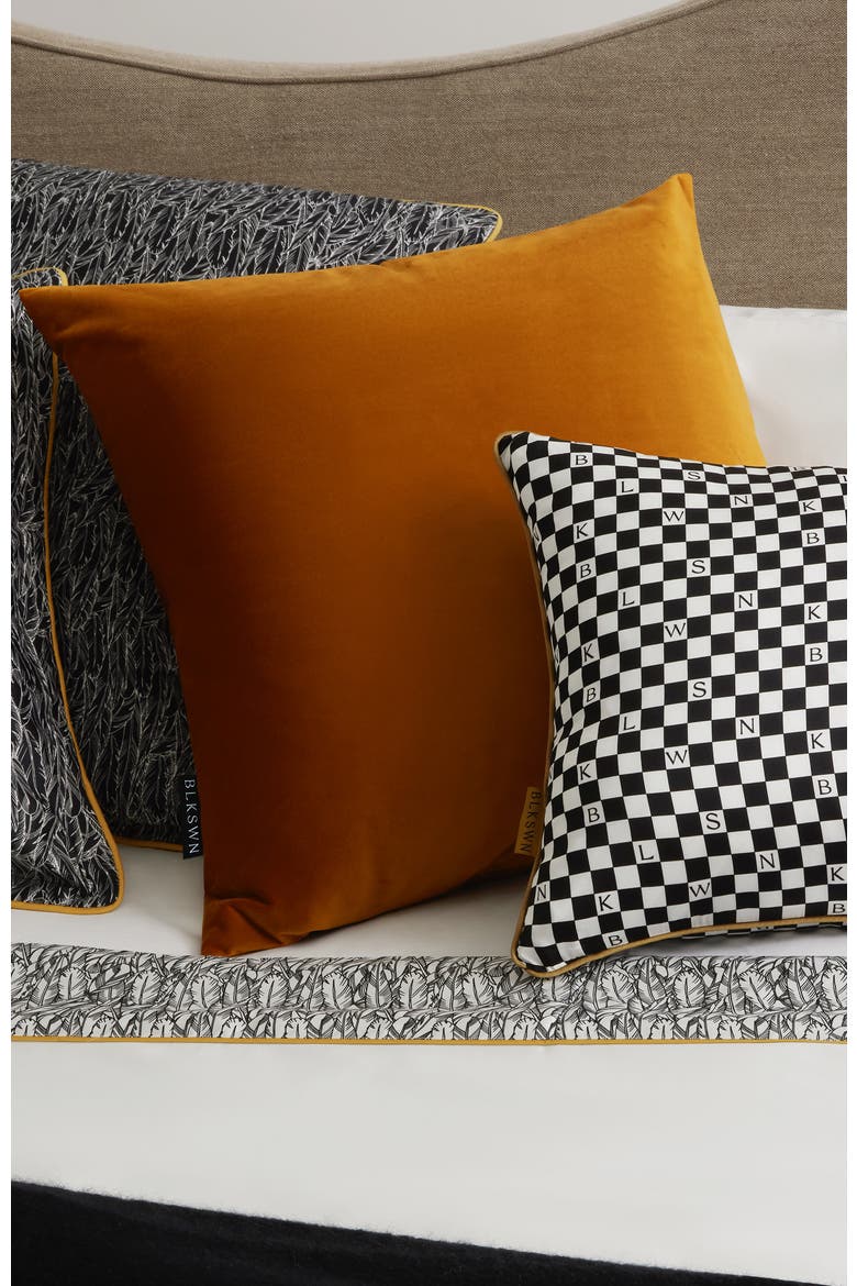 Swn  Logo Bronze Velvet Euro Sham, Alternate, color, Bronze